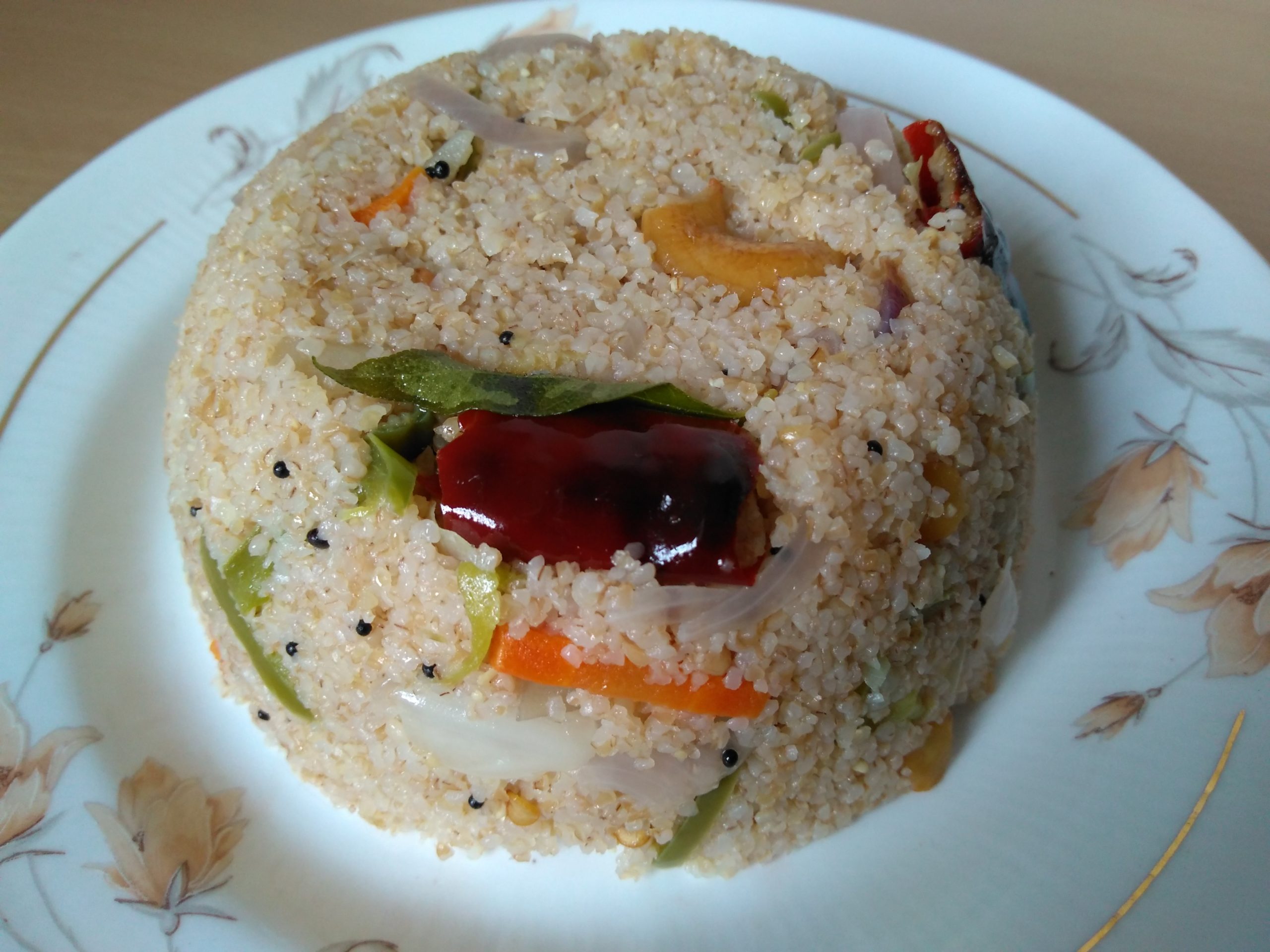 Wheat Rawa Vegetable Upma 