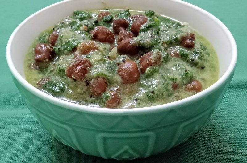 Keerai Kadalai (Spinach Chickpeas) Kootu